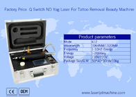 De la maleta 532nm del laser del tatuaje del retiro mini Q belleza del Nd Yag del interruptor de la máquina