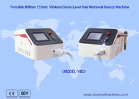 máquina 1600w permanente portátil del retiro del pelo del laser del diodo del tacto 808nm