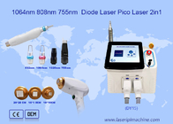 Retiro y Pico Laser 2 del pelo del laser del diodo del retiro 808nm del tatuaje del Nd Yag en 1