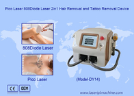 Máquina de remoción de vello 2 en 1 de diodo láser para remoción de tatuajes de picosegundos sin dolor