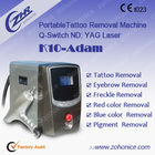 Máquina del retiro de la ceja del retiro del tatuaje del laser del Nd Yag del Q-interruptor de Portalbe para el pigmento de la edad
