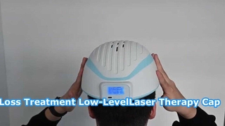 Terapia con láser de bajo nivel (LLLT) con certificación CE para el tratamiento de la caída del cabello con gorro láser