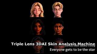 Máquina facial del análisis de la piel de las lenguas 8 del escáner 19 del probador de la lente triple espectral 3D AI