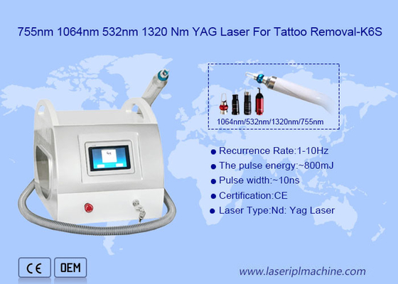 Nd portátil Yag del interruptor del tatuaje 1064nm de la máquina permanente profesional Q del retiro