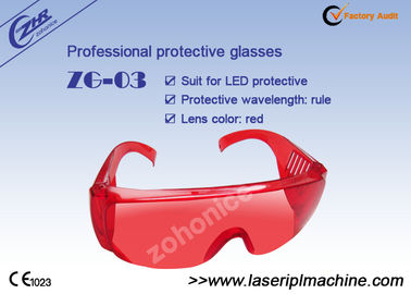 Gafas de seguridad de láser de 400nm rojo para la máquina de blanqueamiento de dientes de luz fría LED