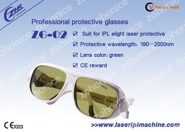 Gafas de seguridad de láser de color amarillo de 190nm IPL.
