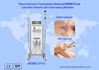 Laser profesional 2 del diodo 808nm en 1 dispositivo del retiro del tatuaje del laser del picosegundo del retiro del pelo