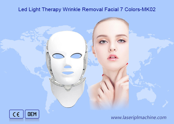 7 Color Led Pdt Eliminación de arrugas faciales Máscara de terapia de luz Uso en el hogar