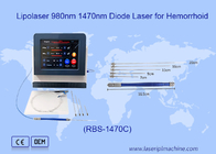 Máquina de extracción vascular de diodo láser 980 1470 Nm para hemorroides