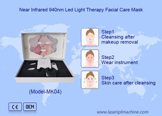 4 Nivel de intensidad de luz LED infrarroja Máscara facial Dispositivo de belleza para el hogar