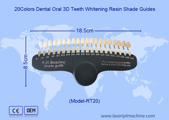 Limpieza de dientes Blanqueamiento de dientes Guía de sombras de blanqueamiento 3D