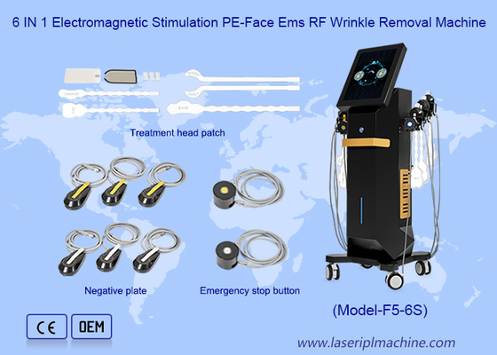 6 en 1 estimulación electromagnética EMS RF máquina de escultura facial EMRF