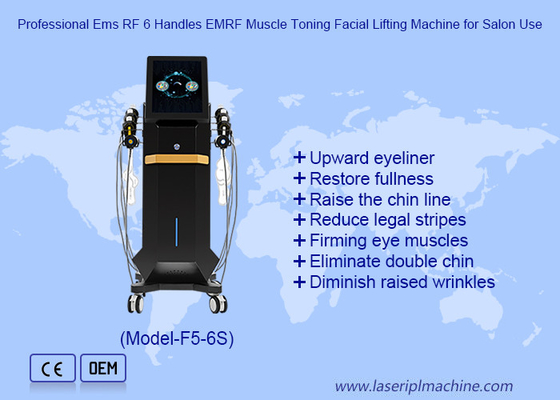 6 en 1 estimulación electromagnética EMS RF máquina de escultura facial EMRF