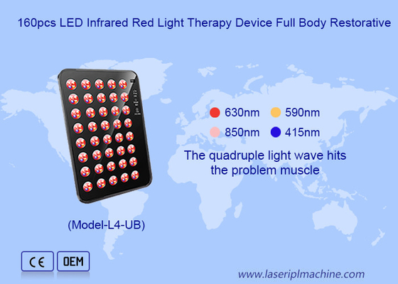 160pcs LED Rejuvenecimiento facial Blanqueamiento de la piel LED Infrarrojo Dispositivo de terapia de luz roja