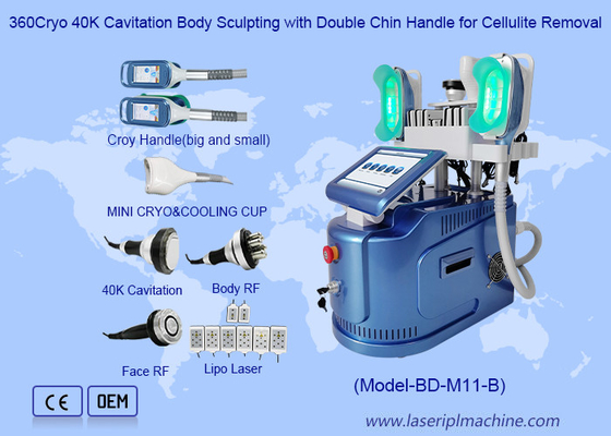 360 Cryo Vacuum RF Lipo Laser 6 en 1 Grasa congelación de pérdida de peso máquina de adelgazamiento corporal