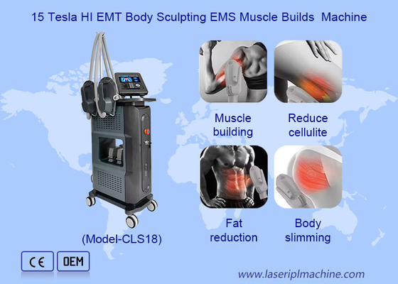 15 Tesla Hi Emt Máquina Ems Estimulador muscular El cuerpo adelgazar Reduce la grasa