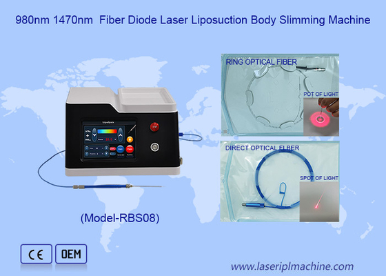 1470nm 980nm Diodo láser Tratamiento de hemorroides Liposucción Máquina de adelgazamiento corporal