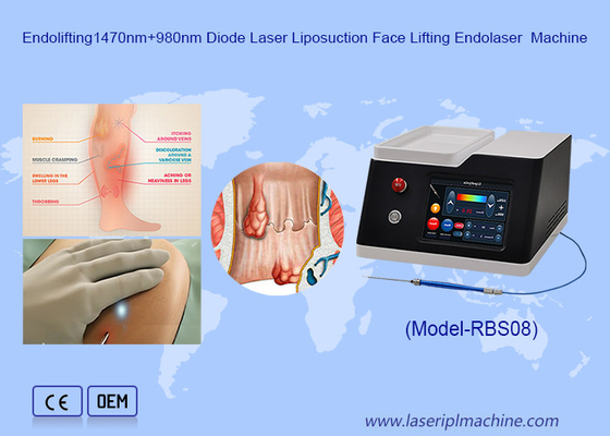 1470nm 980nm Diodo láser Tratamiento de hemorroides Liposucción Máquina de adelgazamiento corporal