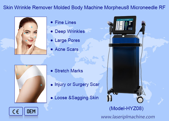 Eliminador de arrugas de la piel máquina de cuerpo moldeado Morpheus8 Microneedle RF