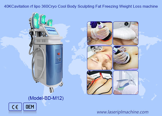 40K Cavitación RF Lipo 360 Cryo Cool Cuerpo esculpido grasa congelación máquina de pérdida de peso