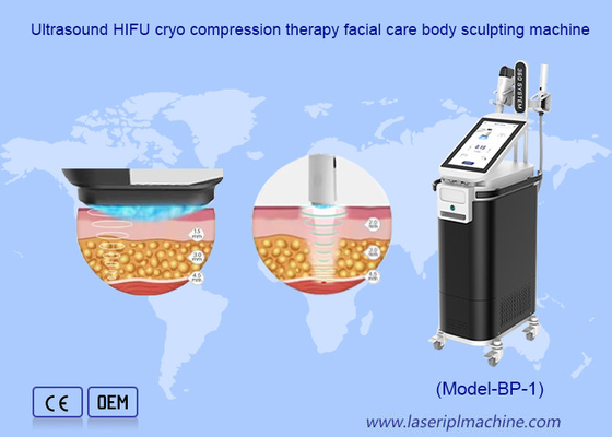 Ultrasonido HIFU Cryocompresión Terapia Cuidado facial Máquina de escultura corporal