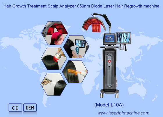 Laser Therapy Máquina de terapia de luz roja Diodo 650nm Anti depilación Crecimiento del cabello