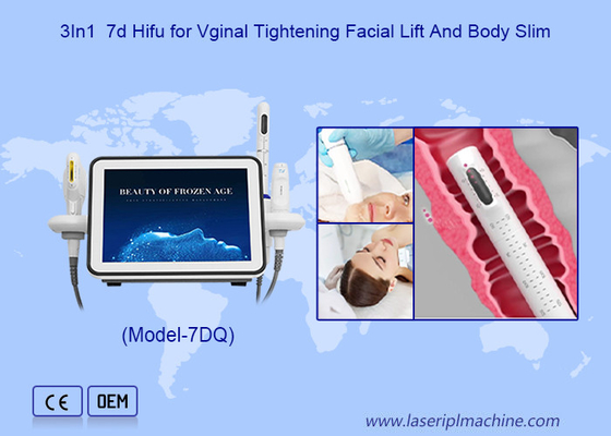 3In1 7d Hifu de alta intensidad para el estiramiento vaginal, levantamiento facial y adelgazamiento corporal