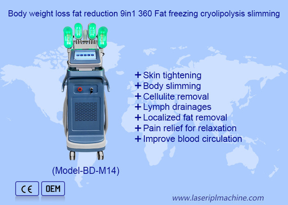 Pérdida de peso reducción de grasa 9in1 360 Grasa congelación cryolipólisis adelgazamiento