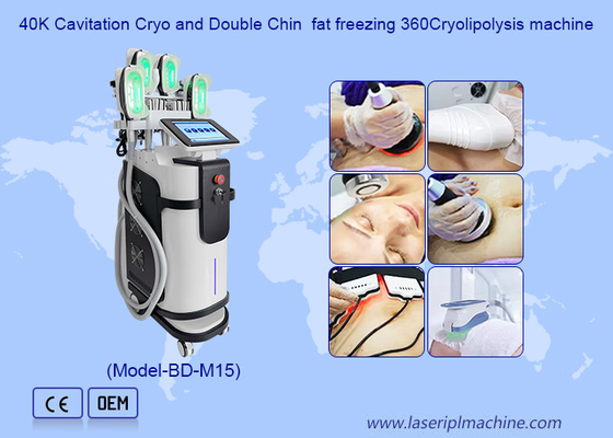 5 en 1 Criolipolisis Reducción de la celulitis doble mentón 360 grados máquina de criogénesis