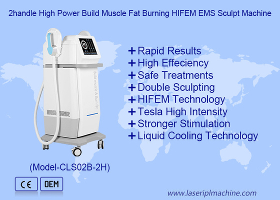 2 manejar alta potencia construir músculo quema de grasa máquina de escultura HIFEM