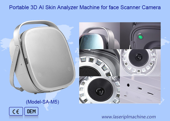 Máquina de análisis de piel 3D AI portátil para cámara de escáner facial