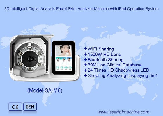 Máquina de análisis de piel facial de análisis digital inteligente 3D con sistema operativo iPad