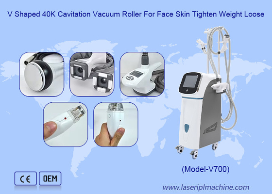 5 en 1 Vacuo Rf Roller 40k Cavitación Infrarrojo Máquina de adelgazamiento corporal láser