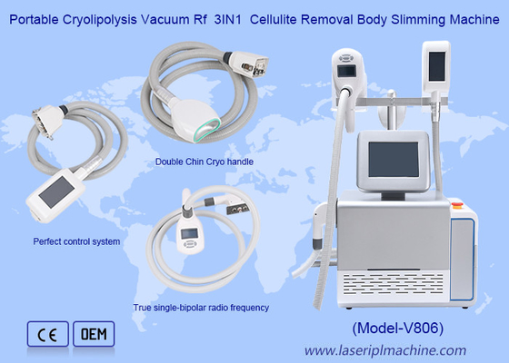 Máquina portátil para adelgazar el cuerpo con vacío de criolipolisis Rf 3IN1