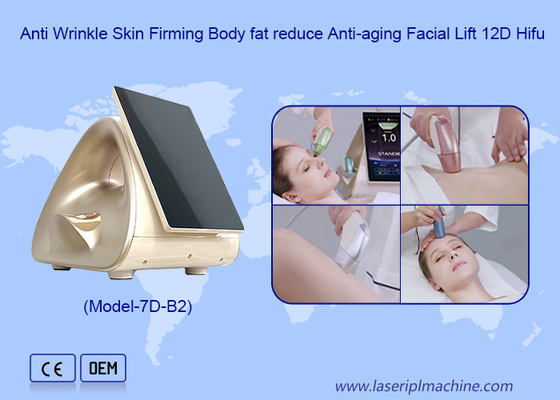12D HIFU Antienvejecimiento Líneas finas suaves Elevación facial Máquina HIFU