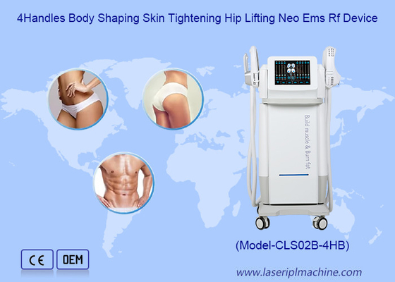 4 Manipulaciones Formación del cuerpo Aprietación de la piel Elevación de cadera Neo Ems Rf Dispositivo de estimulación muscular
