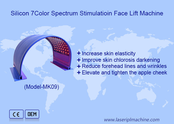 7 Espectro de color Blanqueamiento de la piel Máquina de luz LED de silicio flexible