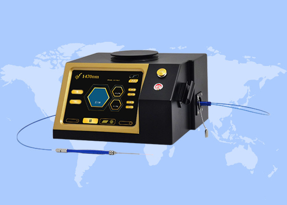 Extirpación de las venas varicosas Tratamiento de las hemorroides 980 1470nm Máquina de liposucción con láser de diodo quirúrgico