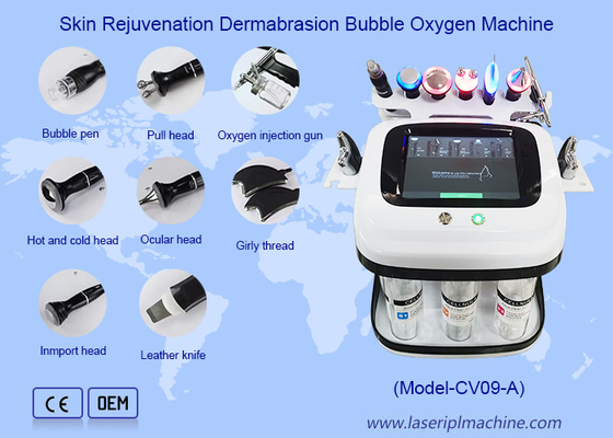 Rejuvenecimiento de la piel Microdermabrasion burbuja de oxígeno Rf Hydro Aqua peeling máquina