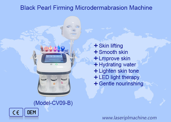 Perla Negra Aqua Peel RF Ultrasonico Burbuja de oxígeno Hidro Máquina de Microdermabrasión para limpieza profunda