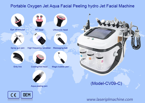 Cuidado facial Aqua Peel RF Oxygen Jet Hydro Microdermabrasion Machine para la limpieza profunda