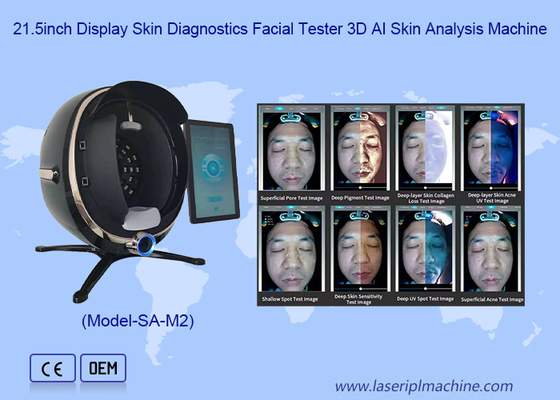 21Display de 5 pulgadas Diagnóstico de la piel Tester facial Máquina de análisis de piel 3D AI