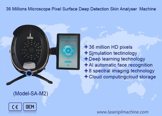 Máquina de análisis de piel de detección profunda de superficie de 36 millones de microscopio de píxeles