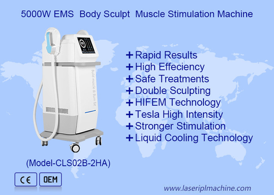 2 manijas EMS Pérdida de peso Construir músculo HI EMT Máquina de estimulación muscular profunda
