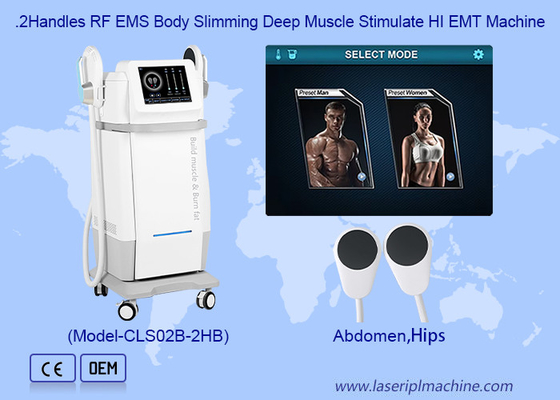 13Telsa Electrónica estimula el músculo Fitness adelgazamiento RF EMS máquina de escultura