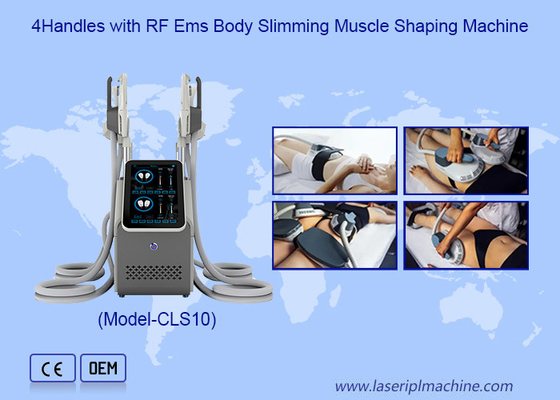 No invasivo 4 manijas Hi Emt cuerpo adelgazamiento quemador de grasa Rf Ems máquina de escultura muscular