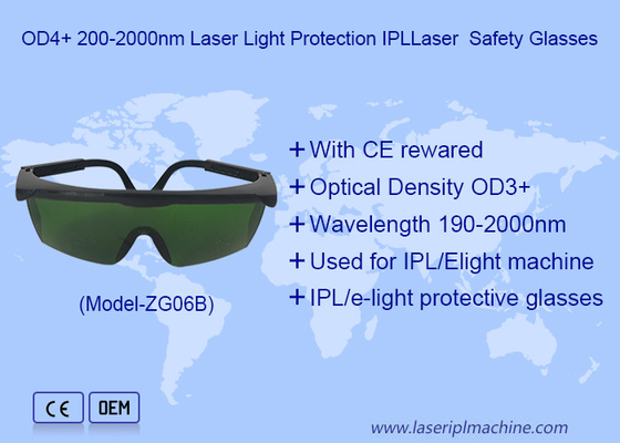 Gafas de seguridad con láser IPL de 200-2000nm Protección ocular para el tratamiento de depilación con láser ND YAG