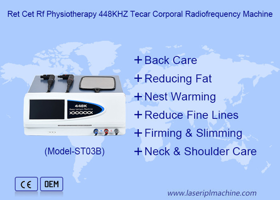 Fisioterapia 448KHZ Máquina de radiofrecuencia corporal Tecar