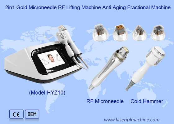 Máquina de elevación de microagujas RF de oro 2 en 1 Máquina fraccionada antienvejecimiento
