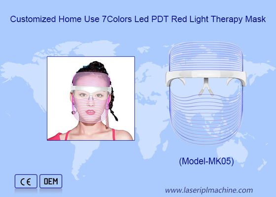 Máscara LED facial de 7 colores para el tratamiento del acné, rejuvenecimiento de la piel y eliminación de arrugas